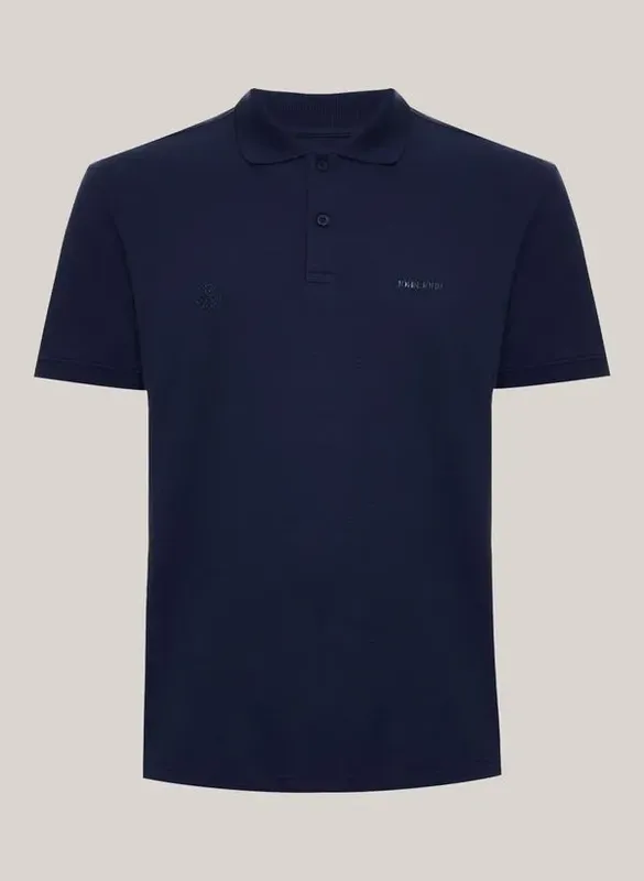 Polo Regular Fit Key Left Marinho John John Masculina P