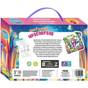 LIVRO BRINQUEDO ILUSTRADO UNICORNIO 6LIVROS+1 QUEBRA CAB MALETA