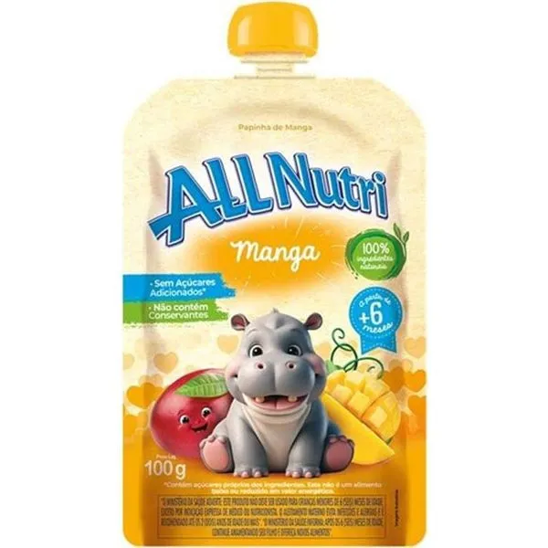Papinha AllNutri Sabor Manga 100g