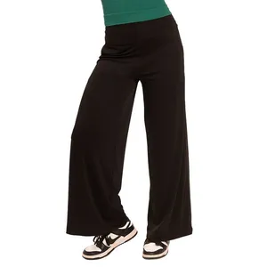 Calça Pantalona Em Basic Fit Preto