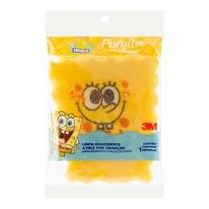 Esponja de Banho Ponjita 3M Infantil Bob Esponja 1 Unidade