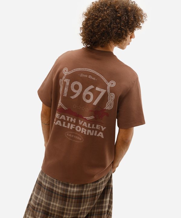 camiseta masculina de algodão california manga curta marrom G