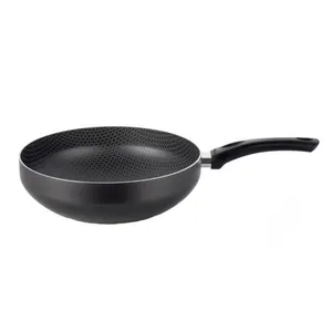 Frigideira Wok Gourmet Multiflon Antiaderente com Cabo 24cm Preto
