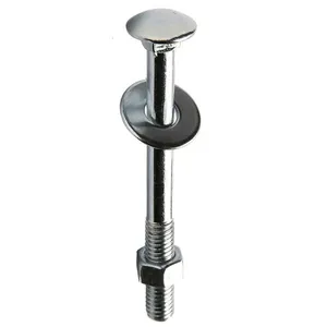 Parafuso Francês com Porca e Arruela 2 Peças Fixdura Parafuso Francês com Porca e Arruela 1/4x3" 2 Peças