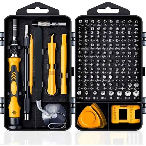 Kit de Ferramentas Conjunto de Chave de Precisão Magnetizada para Manutenção de Eletrônicos com 115 Peças e 98 Bits Kit de Ferramentas Conjunto de Chave de Precisão Magnetizada com 115 Peças e 98 Bits para Manutenção