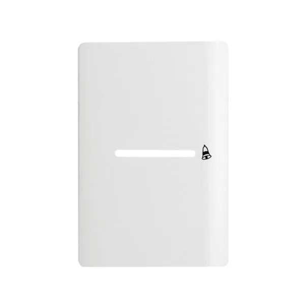 Placa 4x2 com 1 Interruptor Pulsante Horizontal para Campainha + Suporte Branco da Linha Novara - 1100/124 - DICOMPEL