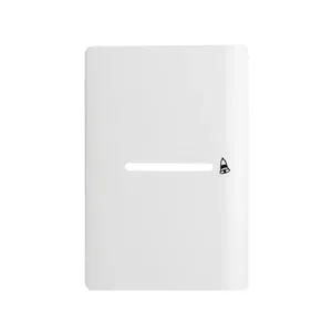 Placa 4x2 com 1 Interruptor Pulsante Horizontal para Campainha + Suporte Branco da Linha Novara - 1100/124 - DICOMPEL