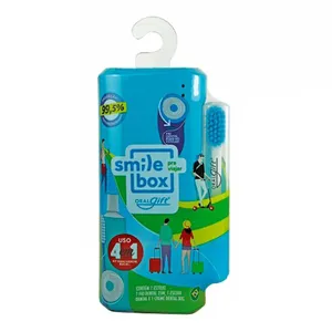 Kit Viagem SmileBox OralGift Estojo, Fio Dental, Escova Dental e Creme Dental