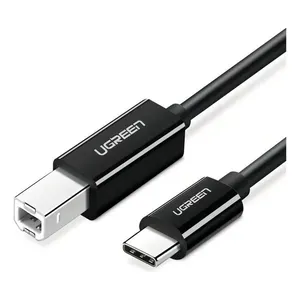 Cabo para Impressora e Scanner Usb-C 2.0 para Usb-B 2.0 Us241 1m Preto Ugreen Cabo para Impressora Usb-C 2.0 para Usb-B 2.0 Us241 1m Preto Ugreen