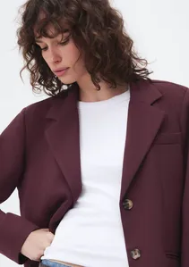 Blazer Feminino Alfaiatado - Vinho P