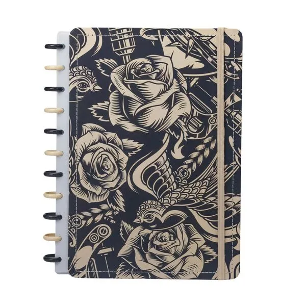 Caderno Diskô Tattoo Preto E Bege G (MP)