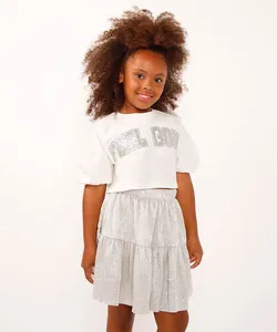 cropped infantil de algodão feel good manga curta off white 8