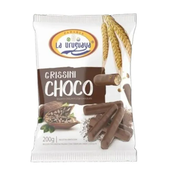Biscoito La Uruguaya Grissani de Chocolate GRISSINI LA URUGUAYA CHOCO