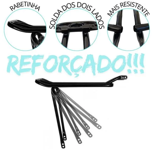 Bagageiro Traseiro para Bicicleta Bagageiro Tubular de Bike Aro 26 24 20 para Cicloturismo Dobrável Preto OEM Bagageiro Traseiro para Bicicleta Bagageiro Tubular de Bike Aro 26 24 20 Carga 40 kg Dobrável Preto