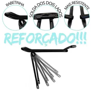 Bagageiro Traseiro para Bicicleta Tubular de Bike Aro 26 24 20 para Cicloturismo Dobrável Preto OEM Bagageiro Traseiro para Bicicleta Tubular de Bike Aro 26 24 20 Dobrável Preto OEM
