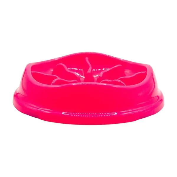 Comedouro Para Pets Lento Interativo Stark 350ml Pink Neon (MP)