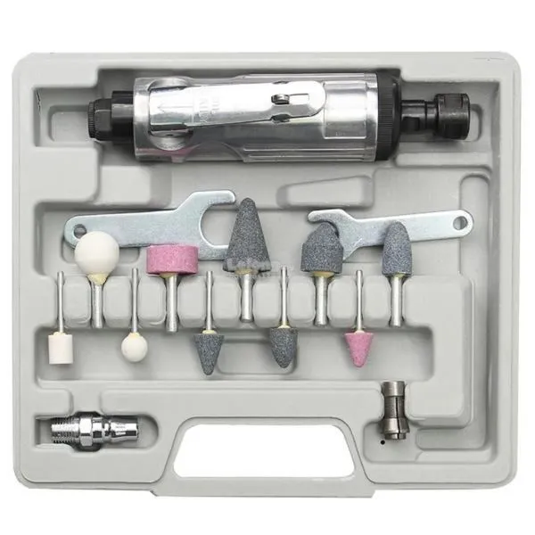 Kit Mini Pneumática Lixadeira Retífica Politriz 2839 com Esmerilhadeira, Acessórios e Maleta Preto Multicoisa da Paju Kit Mini Pneumática Lixadeira Retífica Politriz 2839 com Esmerilhadeira e Maleta Preto Multicoisa