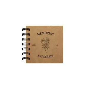 Scrapbook Álbum de Fotos OEM Memórias Especiais Capa Flexível Kraft 240g 20 Folhas 10x10cm Mini Preto Scrapbook Álbum de Fotos OEM Memórias Especiais Capa Kraft 240g 20 Folhas Mini 10x10cm Preto