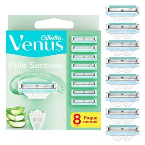 Carga Gillette Venus Pele Sensível 8 Unidades Refil