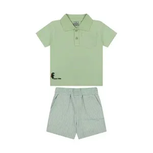 Conjunto Curto Tigor T Tigre Camiseta Polo e Bermuda Verde 2