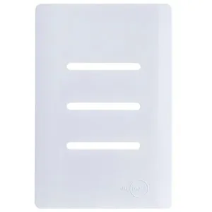 Placa 4x2 para 3 Interruptores Horizontais + Suporte Branco da Linha Novara - 1100-65 - DICOMPEL