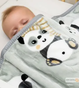 Cobertor Bonno Baby 90 x 110 cm Pandinha Cinza