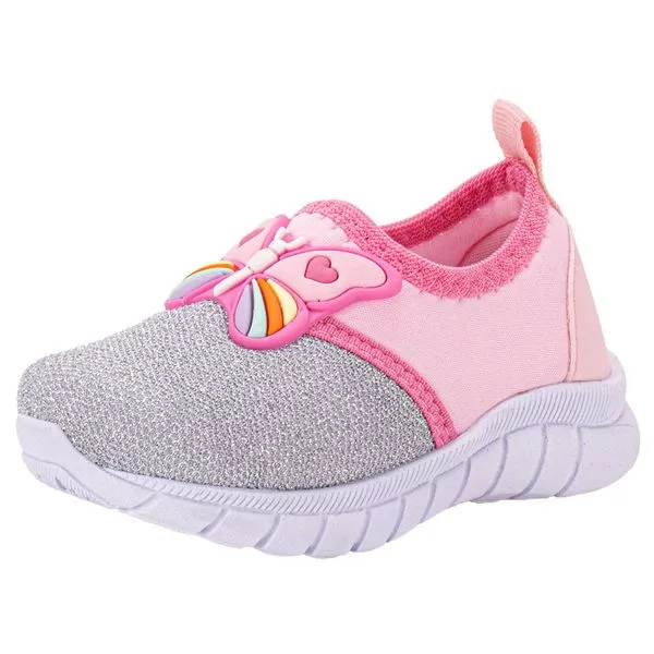 Tênis Infantil Feminino Nayarinha 383TN CINZA/ROSA 22