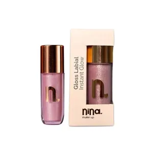 Gloss Labial Nina Makeup Instant Glow Quartzo Rosa GLOSS LAB NINA MAKEUP INSTANT GLOW QUART