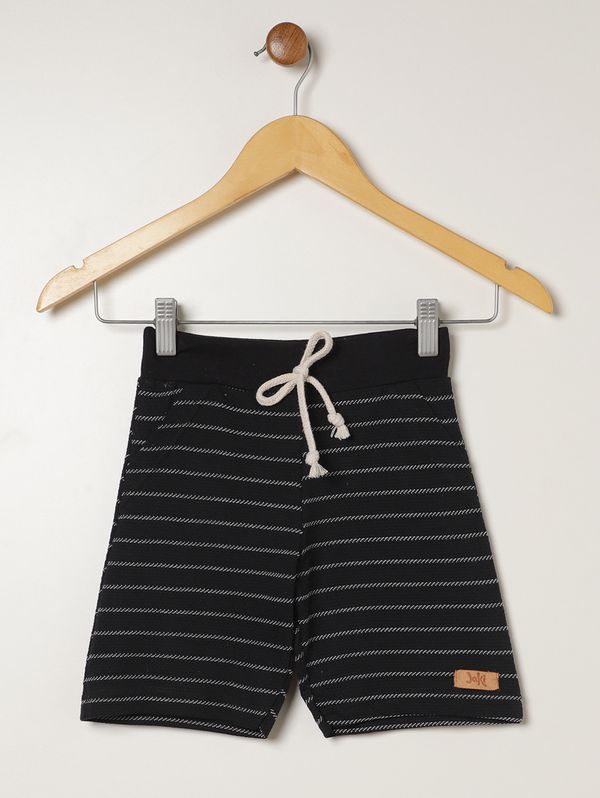 Bermuda Listrada Infantil Para Menino - PRETO 8