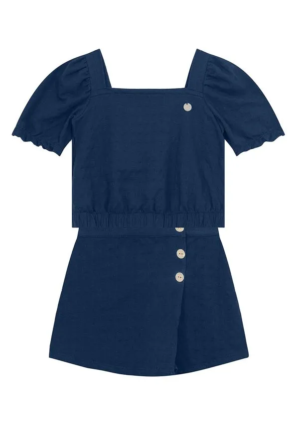 Conjunto infantil menina texturizado Mundi - 6