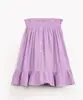 saia midi infantil texturizada botões lilás 12
