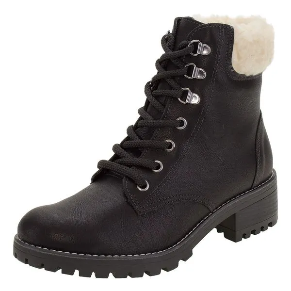 Bota Feminina Coturno Via Marte - 206601 PRETO 39