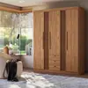 Guarda-roupa Aurora 3 Portas 3 Gavetas Santos Andirá Jatobá
