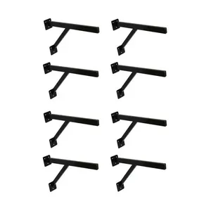 Kit de Suportes para Bancada e Pia E-047.PR.8UND.OM Fixacao para Pedra Marmore 40x20cm Preto Ouro Minas Kit 8 Suportes para Bancada e Pia E-047.PR.8UND.OM Pedra Marmore 40x20cm Preto Ouro Minas