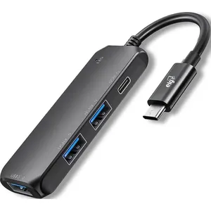Adaptador Hub ELG USB-C 4 Em 1 Preto