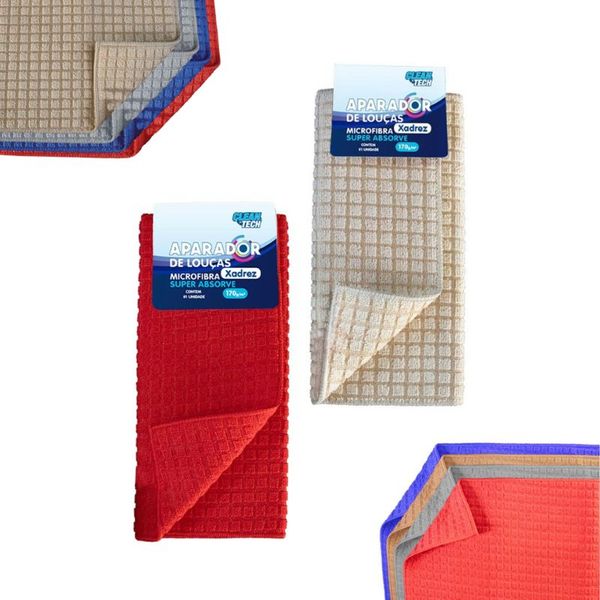 Kit 10 Toalhas Aparador de Louças Microfibra Macia 30cmx40cm