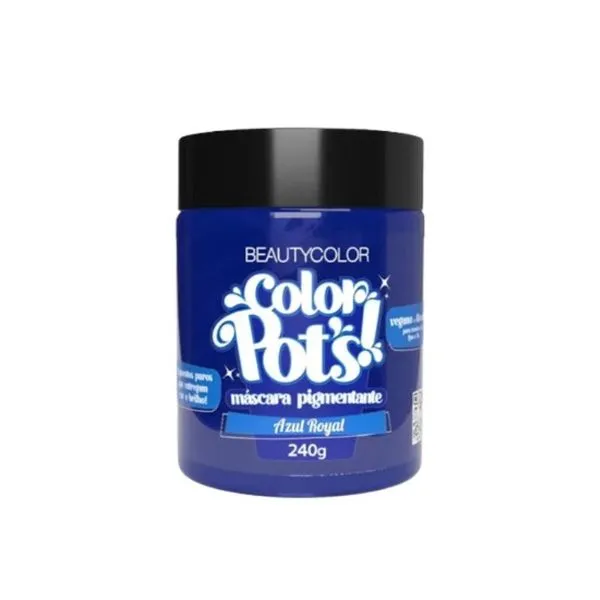 Máscara Pigmentante BeautyColor Color Pots Azul Royal 240g MASC CAB BEAUTY COLOR 240G PIGMENTANTE C