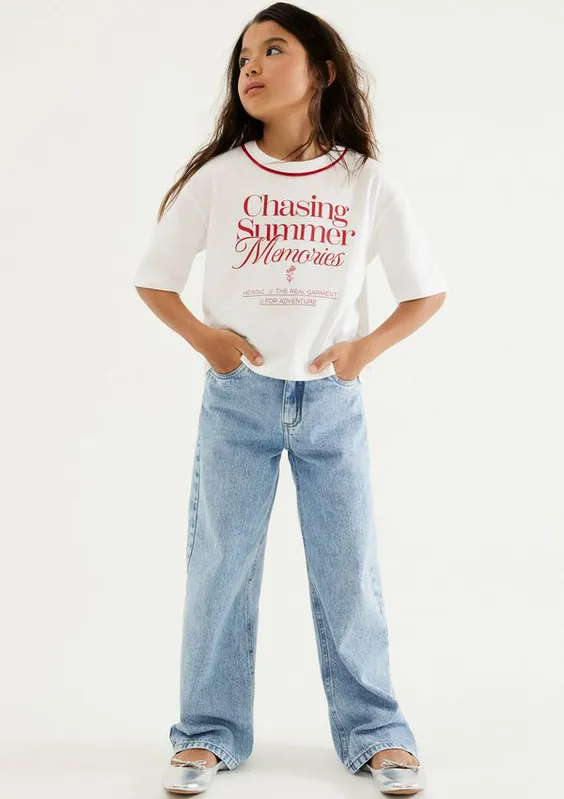 Calça Jeans Infantil Menina Skater Fit - Azul 005