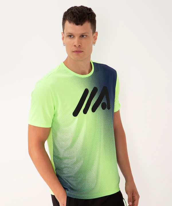 camiseta manga curta esportiva verde fluor G