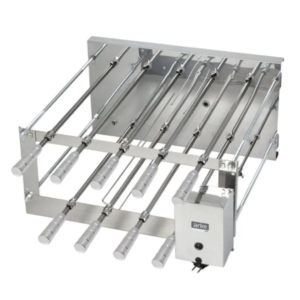 Churrasqueira Giratória Rotativa Aço Inox Crid 09 Espetos Bivolt