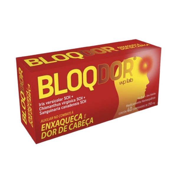 Bloqdor 250mg 40 comprimidos – WP LAB BLOQDOR 250MG 40CP WALDEMIRO PEREIRA