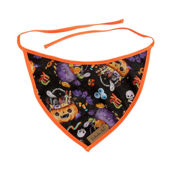 Bandana Halloween Bichinho Chic Laranja PP
