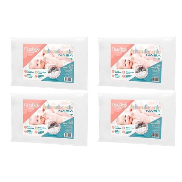 Travesseiro Infantil BB3002 NasaBaby 200Fios 4Un Duoflex -