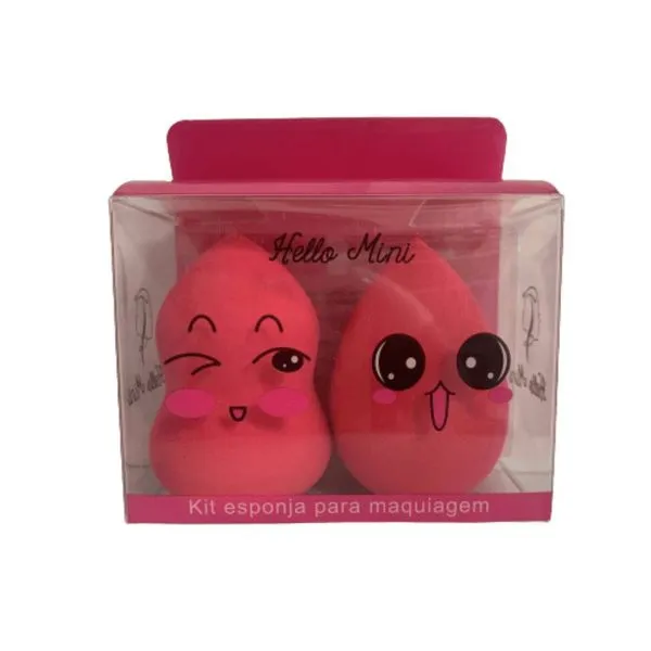 Kit Esponja de Maquiagem Coelho Hello Mini RL 182/183 KIT ESPONJA MAQUIAGEM COELHO HELLO MINI