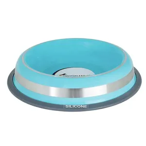 Comedouro Inox Prestige Azul G - GermanHart Azul - P7323