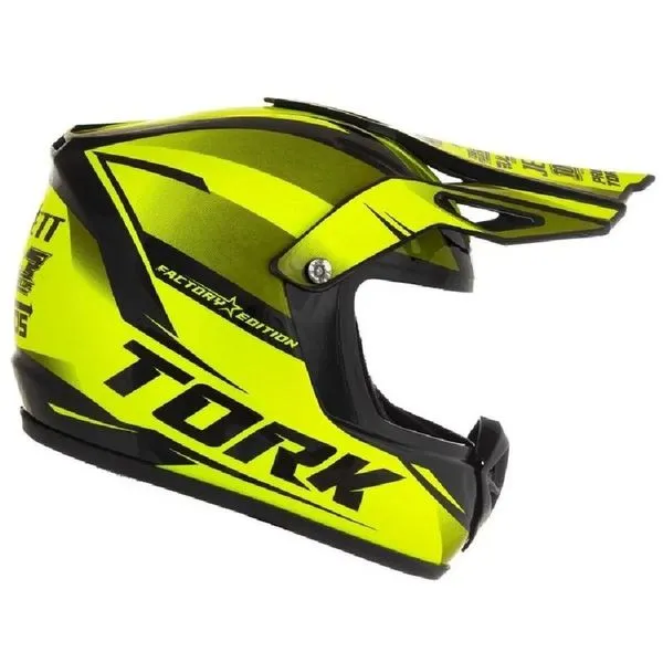 Mini Capacete para Enfeite e Decoração Cross Factory Edition Neon Amarelo Fluo Pro Tork Mini Capacete Cross Factory Edition para Decoração Neon Amarelo Fluo Pro Tork