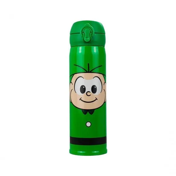 Garrafa Térmica Verde Cebolinha 400ml - Turma Da Mônica