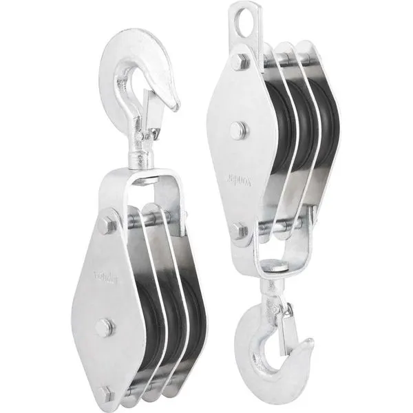 Cadernal Moitão 5/8” 1.200kg 80mm com 3 roldanas - VONDER
