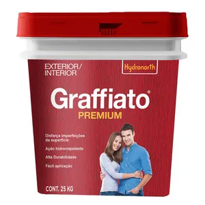Textura Acrílica Premium Riscado Graffiato 25Kg Hydronorth Textura Premium Riscado Graffiato Marfim 25Kg Hydronorth