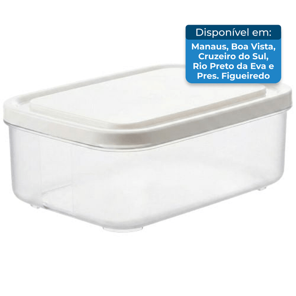 Pote Hermético Tao De Alimentos Frescos Para Geladeira Branco T-BI